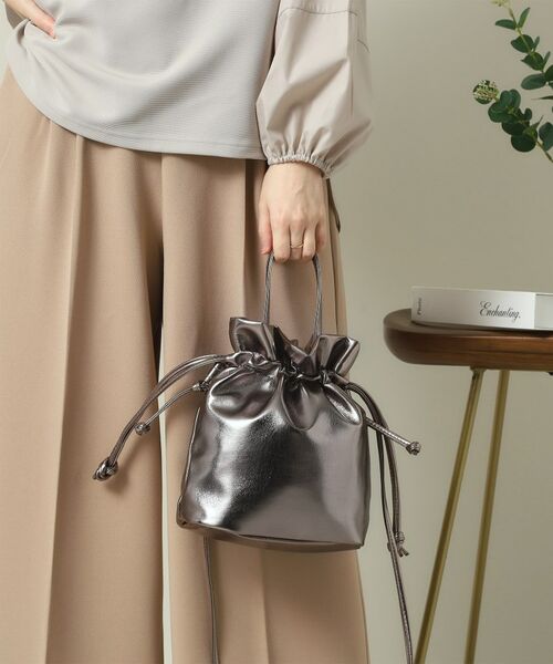 ITS'DEMO / イッツデモ ショルダーバッグ | メタリック巾着2WAYショルダー | 詳細7