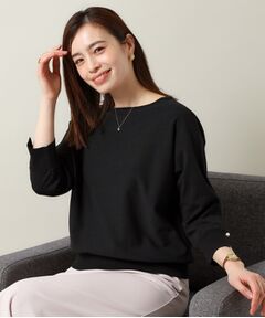 ITS'DEMO / イッツデモ ニット・セーター | 【縮みに強い／洗濯機OK】ボートネック天竺ドルマンニット