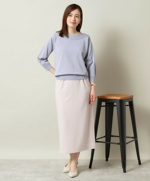 ITS'DEMO / イッツデモ ニット・セーター | 【縮みに強い／洗濯機OK】編地切替ボートネックニット | 詳細17