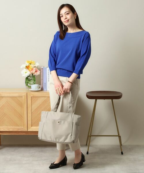 ITS'DEMO / イッツデモ ニット・セーター | 【縮みに強い／洗濯機OK】編地切替ボートネックニット | 詳細21