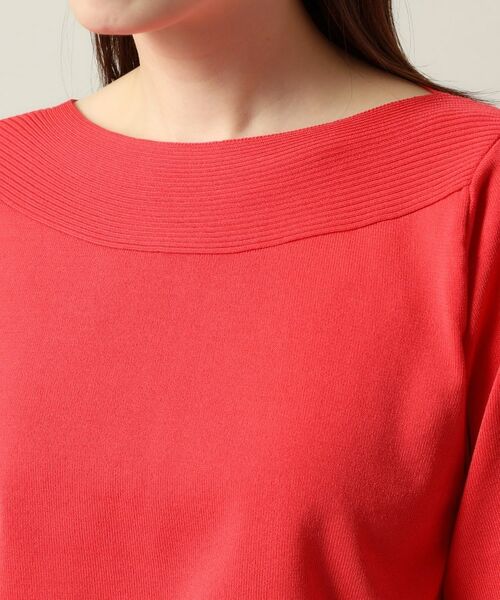ITS'DEMO / イッツデモ ニット・セーター | 【縮みに強い／洗濯機OK】編地切替ボートネックニット | 詳細26