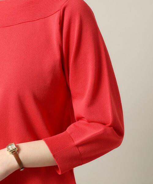 ITS'DEMO / イッツデモ ニット・セーター | 【縮みに強い／洗濯機OK】編地切替ボートネックニット | 詳細27