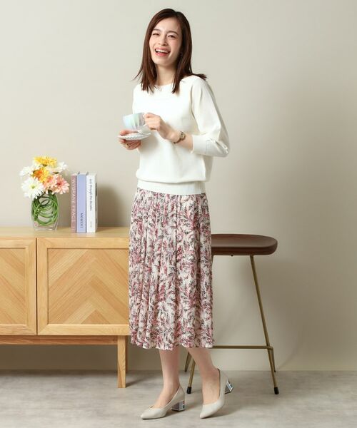 ITS'DEMO / イッツデモ ニット・セーター | 【縮みに強い／洗濯機OK】編地切替ボートネックニット | 詳細5