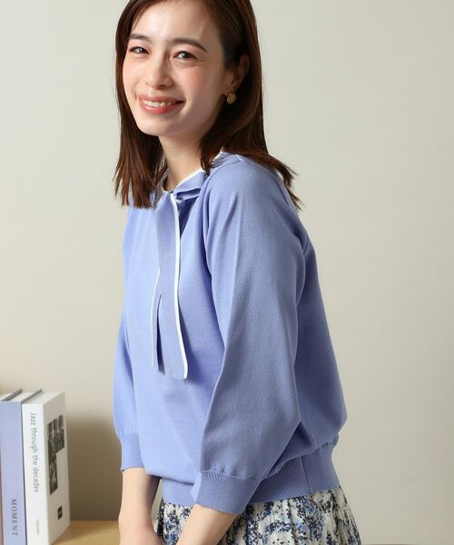 ITS'DEMO / イッツデモ ニット・セーター | 【縮みに強い／洗濯機OK】ボウタイリボンニット | 詳細11