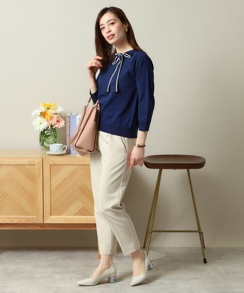 ITS'DEMO / イッツデモ ニット・セーター | 【縮みに強い／洗濯機OK】ボウタイリボンニット | 詳細17