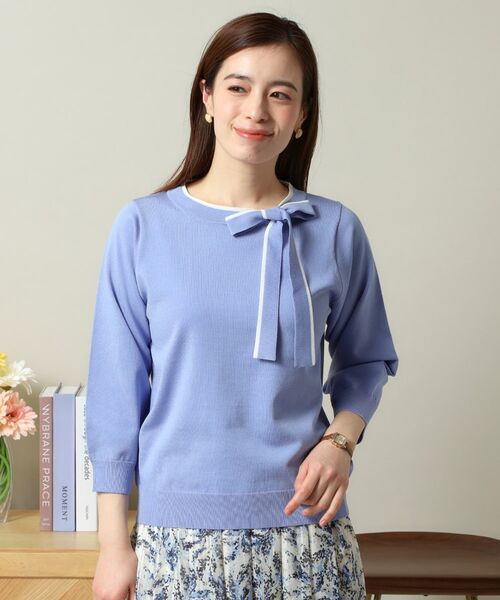 ITS'DEMO / イッツデモ ニット・セーター | 【縮みに強い／洗濯機OK】ボウタイリボンニット | 詳細19