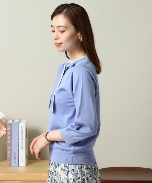 ITS'DEMO / イッツデモ ニット・セーター | 【縮みに強い／洗濯機OK】ボウタイリボンニット | 詳細20