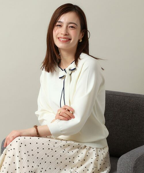 ITS'DEMO / イッツデモ ニット・セーター | 【縮みに強い／洗濯機OK】ボウタイリボンニット | 詳細4