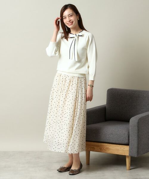 ITS'DEMO / イッツデモ ニット・セーター | 【縮みに強い／洗濯機OK】ボウタイリボンニット | 詳細5