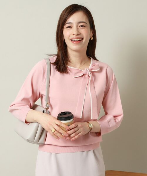 ITS'DEMO / イッツデモ ニット・セーター | 【縮みに強い／洗濯機OK】ボウタイリボンニット | 詳細7