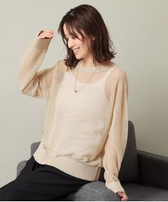 ITS'DEMO / イッツデモ ニット・セーター | 【手洗い可】ラメメッシュニット