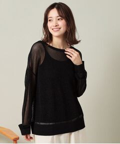 ITS'DEMO / イッツデモ ニット・セーター | 【手洗い可】ラメメッシュニット