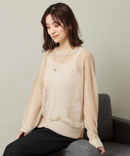 ITS'DEMO / イッツデモ ニット・セーター | 【手洗い可】ラメメッシュニット | 詳細1