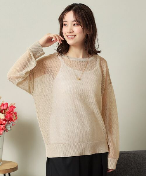 ITS'DEMO / イッツデモ ニット・セーター | 【手洗い可】ラメメッシュニット | 詳細2