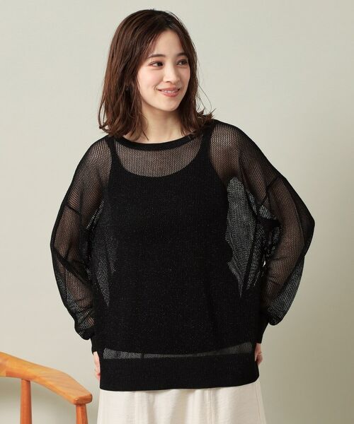 ITS'DEMO / イッツデモ ニット・セーター | 【手洗い可】ラメメッシュニット | 詳細5