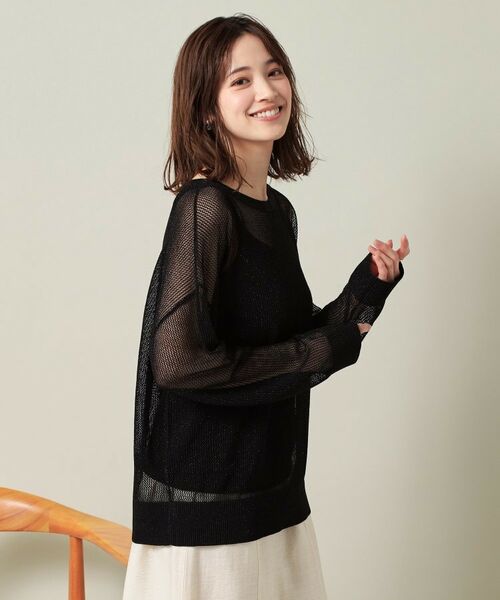 ITS'DEMO / イッツデモ ニット・セーター | 【手洗い可】ラメメッシュニット | 詳細6