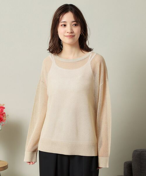 ITS'DEMO / イッツデモ ニット・セーター | 【手洗い可】ラメメッシュニット | 詳細9