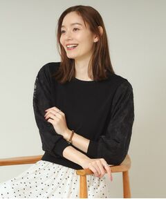 ITS'DEMO / イッツデモ ニット・セーター | 【通勤／手洗い可】袖レースニット