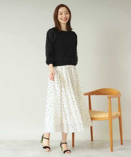 ITS'DEMO / イッツデモ ニット・セーター | 【通勤／手洗い可】袖レースニット | 詳細10