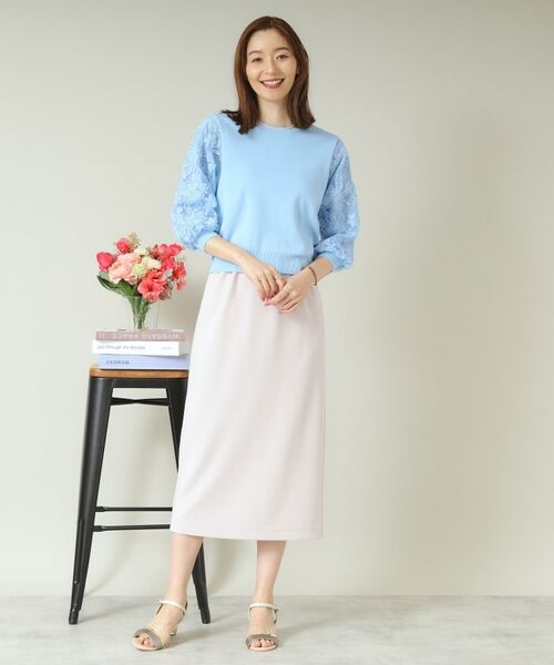 ITS'DEMO / イッツデモ ニット・セーター | 【通勤／手洗い可】袖レースニット | 詳細13