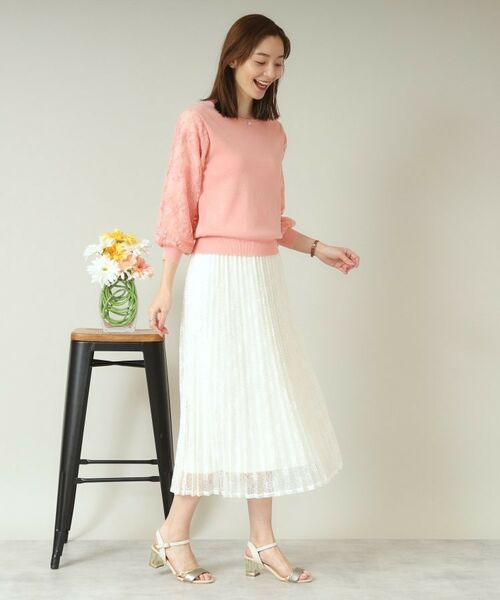 ITS'DEMO / イッツデモ ニット・セーター | 【通勤／手洗い可】袖レースニット | 詳細17