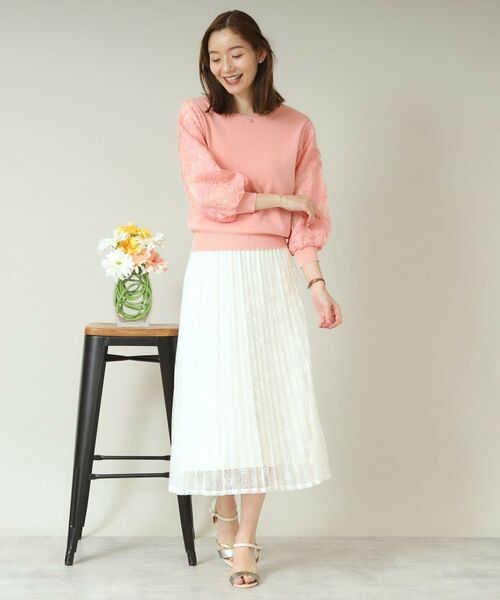 ITS'DEMO / イッツデモ ニット・セーター | 【通勤／手洗い可】袖レースニット | 詳細18