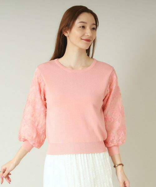 ITS'DEMO / イッツデモ ニット・セーター | 【通勤／手洗い可】袖レースニット | 詳細20