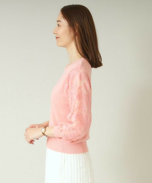 ITS'DEMO / イッツデモ ニット・セーター | 【通勤／手洗い可】袖レースニット | 詳細21