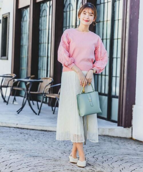 ITS'DEMO / イッツデモ ニット・セーター | 【通勤／手洗い可】袖レースニット | 詳細3