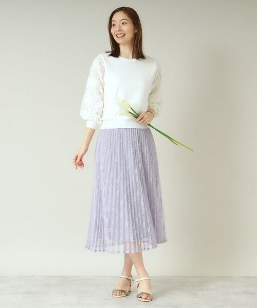 ITS'DEMO / イッツデモ ニット・セーター | 【通勤／手洗い可】袖レースニット | 詳細6