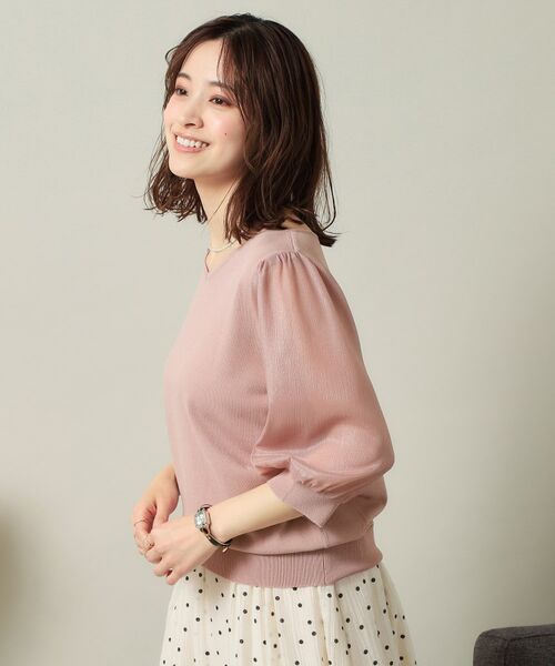 ITS'DEMO / イッツデモ ニット・セーター | 【UVケア／接触冷感／アンチピリング／洗濯機OK】袖シアーニット | 詳細12