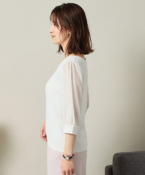 ITS'DEMO / イッツデモ ニット・セーター | 【UVケア／接触冷感／アンチピリング／洗濯機OK】袖シアーニット | 詳細20