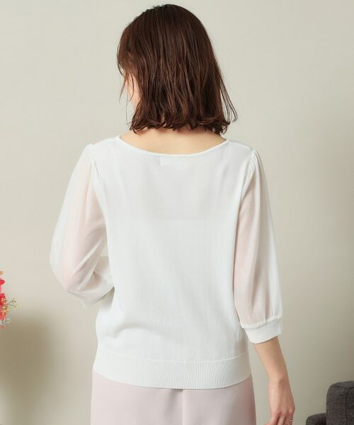 ITS'DEMO / イッツデモ ニット・セーター | 【UVケア／接触冷感／アンチピリング／洗濯機OK】袖シアーニット | 詳細21