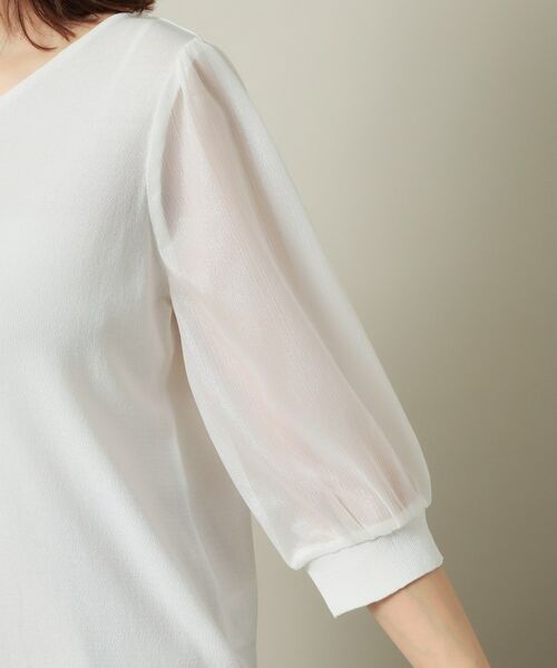 ITS'DEMO / イッツデモ ニット・セーター | 【UVケア／接触冷感／アンチピリング／洗濯機OK】袖シアーニット | 詳細23