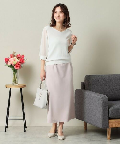 ITS'DEMO / イッツデモ ニット・セーター | 【UVケア／接触冷感／アンチピリング／洗濯機OK】袖シアーニット | 詳細5