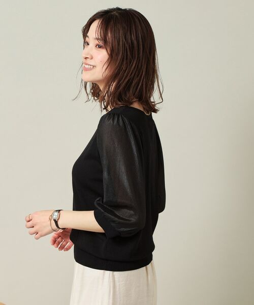 ITS'DEMO / イッツデモ ニット・セーター | 【UVケア／接触冷感／アンチピリング／洗濯機OK】袖シアーニット | 詳細8