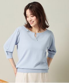 ITS'DEMO / イッツデモ ニット・セーター | 【UVケア／接触冷感／アンチピリング／洗濯機OK】キーネックニット