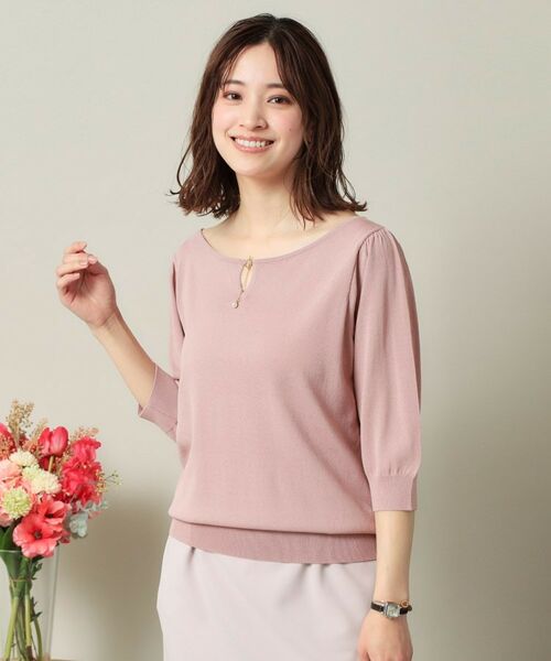 ITS'DEMO / イッツデモ ニット・セーター | 【UVケア／接触冷感／アンチピリング／洗濯機OK】キーネックニット | 詳細11