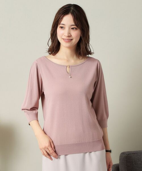 ITS'DEMO / イッツデモ ニット・セーター | 【UVケア／接触冷感／アンチピリング／洗濯機OK】キーネックニット | 詳細19