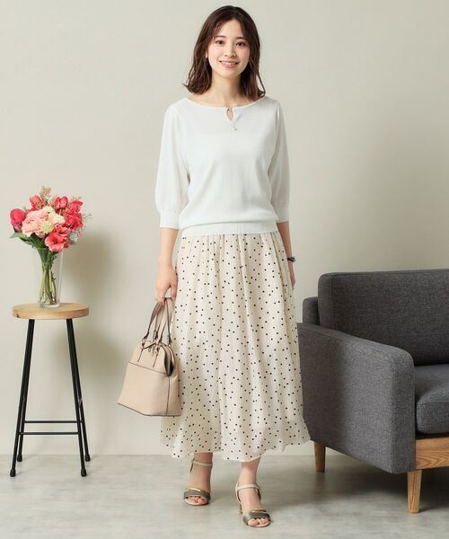 ITS'DEMO / イッツデモ ニット・セーター | 【UVケア／接触冷感／アンチピリング／洗濯機OK】キーネックニット | 詳細5