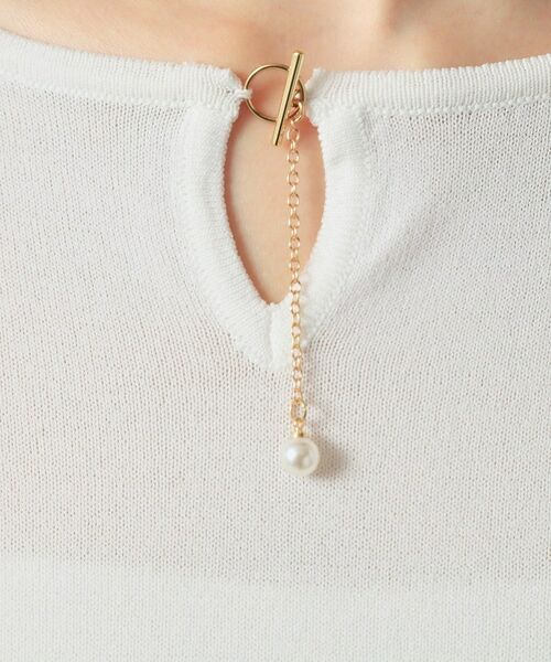 ITS'DEMO / イッツデモ ニット・セーター | 【UVケア／接触冷感／アンチピリング／洗濯機OK】キーネックニット | 詳細6