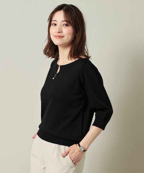 ITS'DEMO / イッツデモ ニット・セーター | 【UVケア／接触冷感／アンチピリング／洗濯機OK】キーネックニット | 詳細8