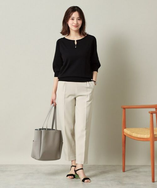 ITS'DEMO / イッツデモ ニット・セーター | 【UVケア／接触冷感／アンチピリング／洗濯機OK】キーネックニット | 詳細9