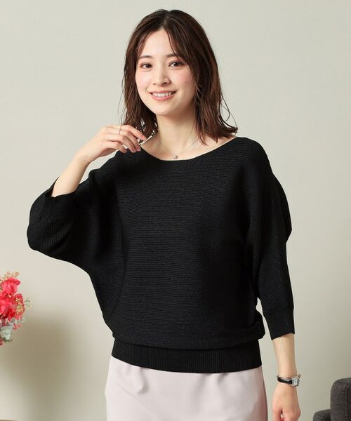 ITS'DEMO / イッツデモ ニット・セーター | 【UVケア／アンチピリング／洗濯機OK】ラメリブドルマンニット | 詳細12