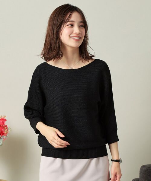 ITS'DEMO / イッツデモ ニット・セーター | 【UVケア／アンチピリング／洗濯機OK】ラメリブドルマンニット | 詳細13