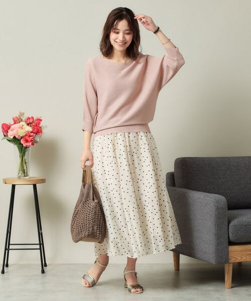 ITS'DEMO / イッツデモ ニット・セーター | 【UVケア／アンチピリング／洗濯機OK】ラメリブドルマンニット | 詳細18