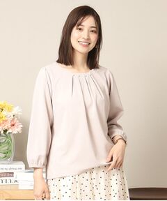 ITS'DEMO / イッツデモ シャツ・ブラウス | 【通勤／手洗い可】カットジョーゼットタックプルオーバー