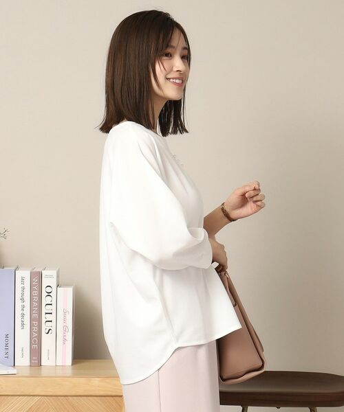 ITS'DEMO / イッツデモ シャツ・ブラウス | 【通勤／手洗い可】カットジョーゼットキーネックプルオーバー | 詳細10