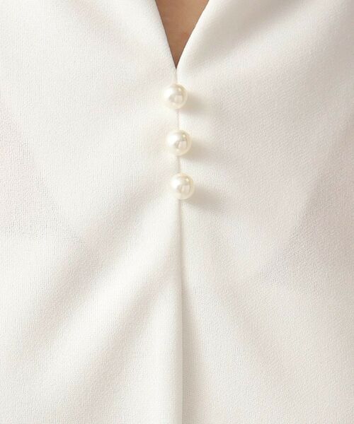 ITS'DEMO / イッツデモ シャツ・ブラウス | 【通勤／手洗い可】カットジョーゼットキーネックプルオーバー | 詳細12