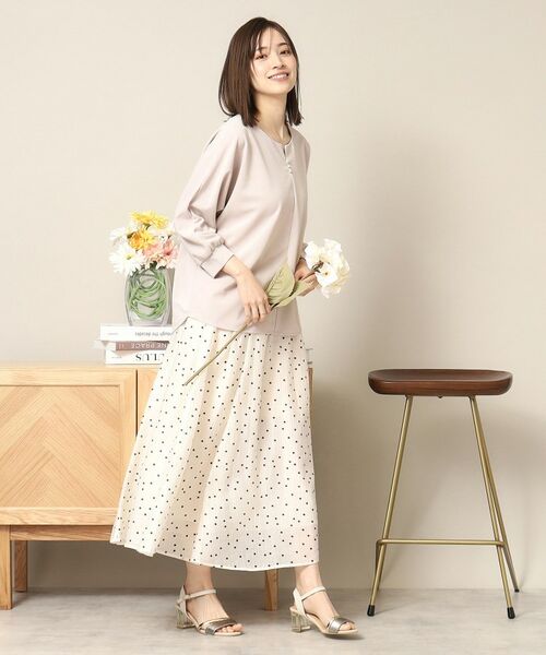 ITS'DEMO / イッツデモ シャツ・ブラウス | 【通勤／手洗い可】カットジョーゼットキーネックプルオーバー | 詳細7